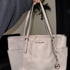 Michael Kors Light Gray Tote Bag